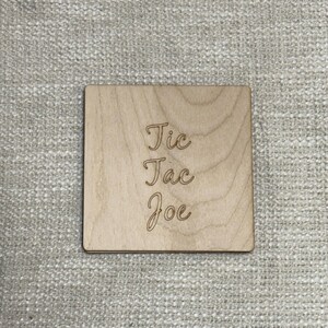 Handmade Tic Tac Toe Coffee Game: Coffee Bar Decor