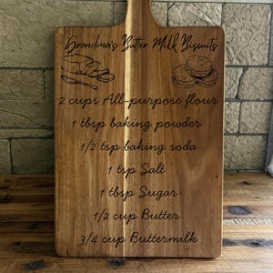 Personalized Handwritten Recipe Cutting Board, recipe cutting board, engraved handwriting, Gift for mom, gift for grandma, gift for her.