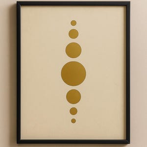 Elegante decorazione da parete dorata / Decorazione minimalista stampabile / Download digitale istantaneo