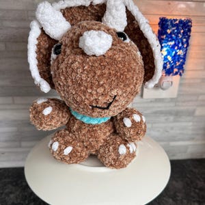 Crocheted Triceratops
