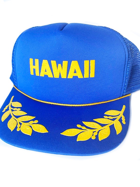 Vintage Royal Blue "Hawaii" Mesh Trucker Hat | Haw