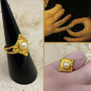 Tudor Ring, Historical Reproduction, Medieval Ring, Tudor Replica, Medieval Jewelry, Renaissance Ring, Medieval Replica, Elizabethan Replica