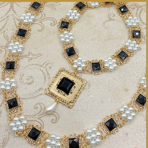 Tudor Historical Necklace Set Replica - Mary Tudor Medieval Jewelry Reproduction