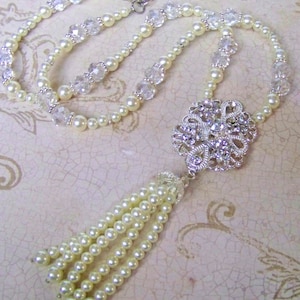 Art Deco Necklace, Great Gatsby Jewelry, 1920s Necklace, Gatsby Necklace, Flapper Necklace, Tassel Necklace, Art Deco Jewelry, Downton Abbey
