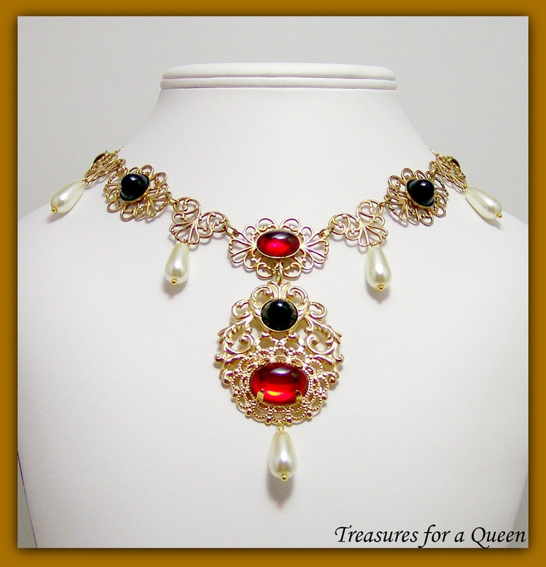 Medieval Necklace Medieval Jewelry Renaissance Jewelry Etsy