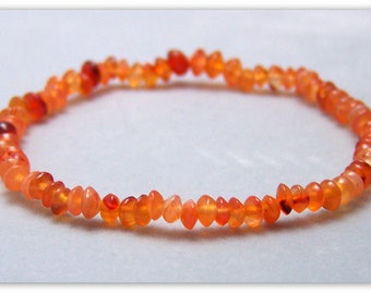Gemstone Bracelet - Carnelian Bracelet, Bead Bracelet, Gemstone Jewelry