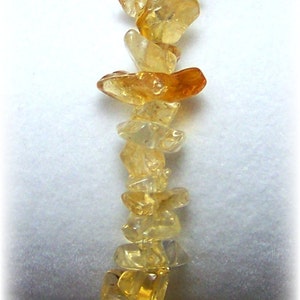 Citrine Quartz Crystal Genuine Gemstone Chip Stretch Bracelet Novemeber Birthstone Minimalist Boho Crystal Jewelry image 4