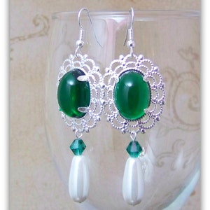 Medieval Earrings - Renaissance Earrings - Medieval Jewelry, Renaissance Jewelry, Tudor Jewelry, Tudor Replica, Catherine of Aragon