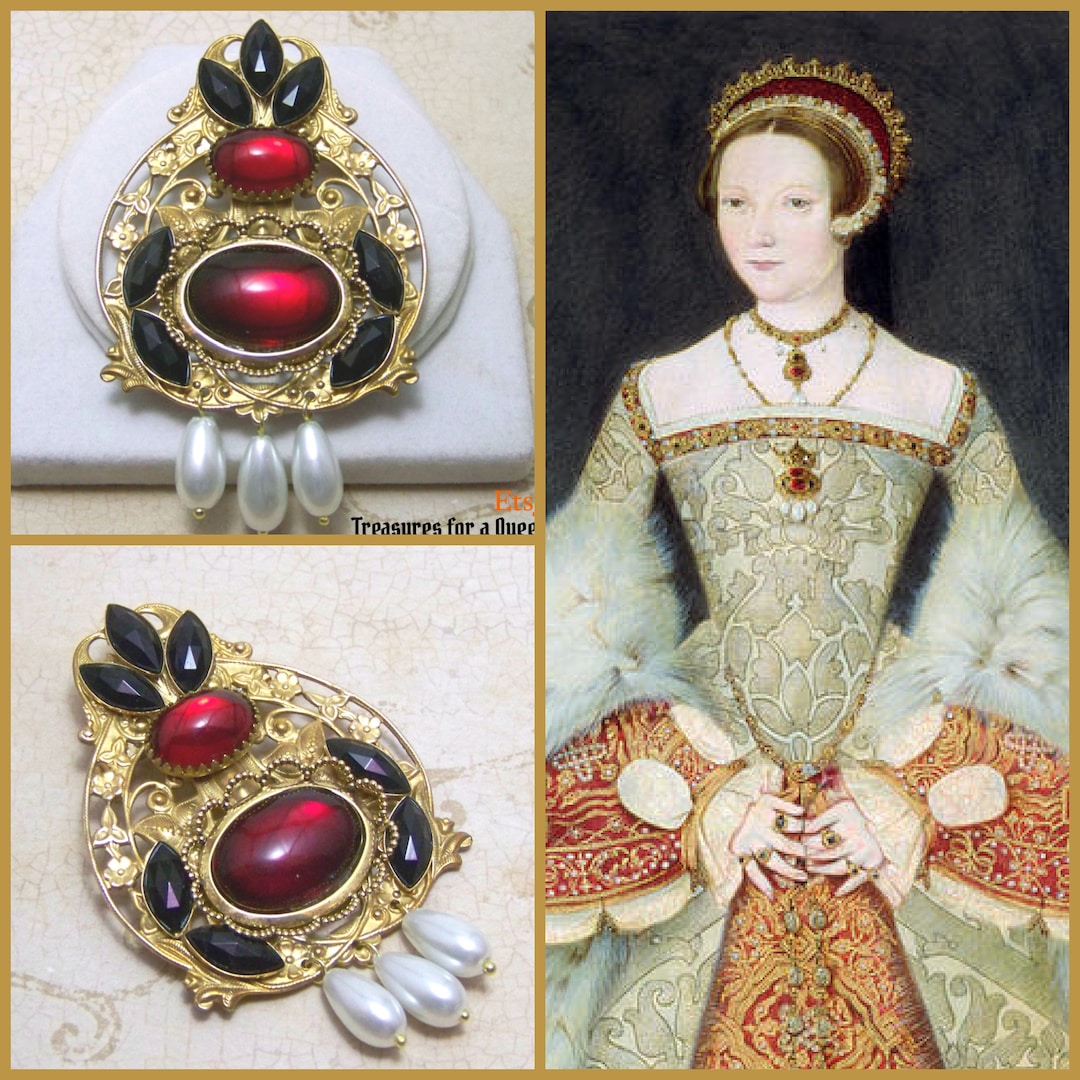 Historical Reproduction Medieval Brooch Medieval Jewelry Renaissance Jewelry Catherine Parr Brooch Tudor Replica Renaissance Brooch Etsy