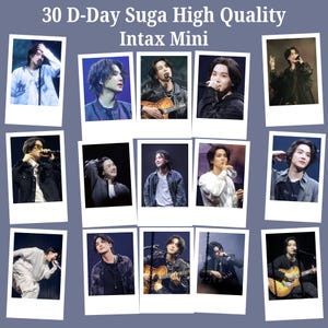 Suga D-Day Concert Photocards: BTS Intax Mini Prints (A4 Printable)