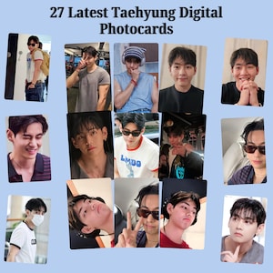 27 Latest Kim Taehyung Photocards - BTS Photocards - A4 Printable - Kpop photo cards printable - V Photo cards digital Download