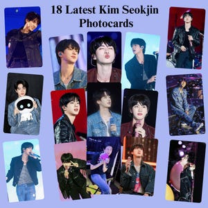 18 Latest Kim Seokjin Photocards - BTS Photocards - Kpop photo cards printable - Jin Photo cards digital Download - Jin Concert Photocards