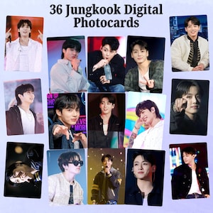 36 Jungkook Photocards - Digital BTS Photocards