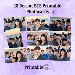 18 Recent BTS Photocards - Printable Photocards