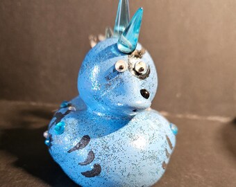 Blue Punk Rocker Duck