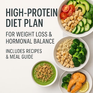 High-Protein Weight Loss Meal Plan | Nutritionist-Approved | Includes Recipes & Hormonal Balance Support and muscle gain