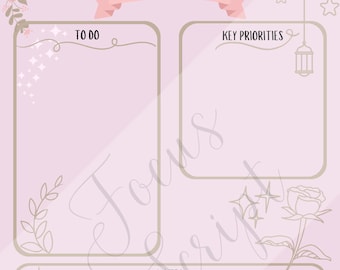 Pink Floral To-Do List | Printable A4 PDF Planner