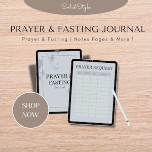 Prayer and Fasting Journal Printable | Christian Faith Planner for Scripture, Devotion & Spiritual Growth | Digital Bible Journal