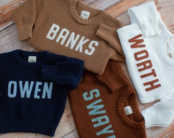 Toddler Birthday Gift Baby Shower Gift for New Baby Coming Home Outfit Newborn Photoshoot Custom Name Sweater Baby Clothing with Name Custom