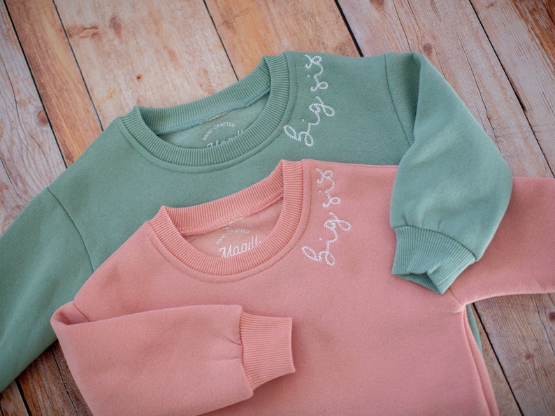 Gift for Toddler Embroidered Sweatshirt Neckline Name Sweatshirt Toddler Boy Gift Monogram Toddler Personalized Sweatshirt Kids Embroidered image 5