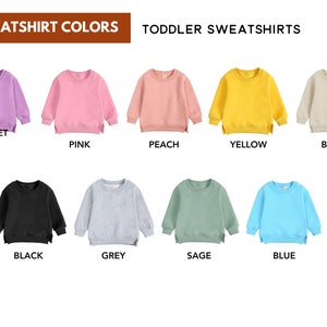 Sibling Outfits New Brother Gift for Toddler Embroidered Sweatshirt Neckline Name Sweatshirt Toddler Boy Sibling Matching Sibling Shirts image 10