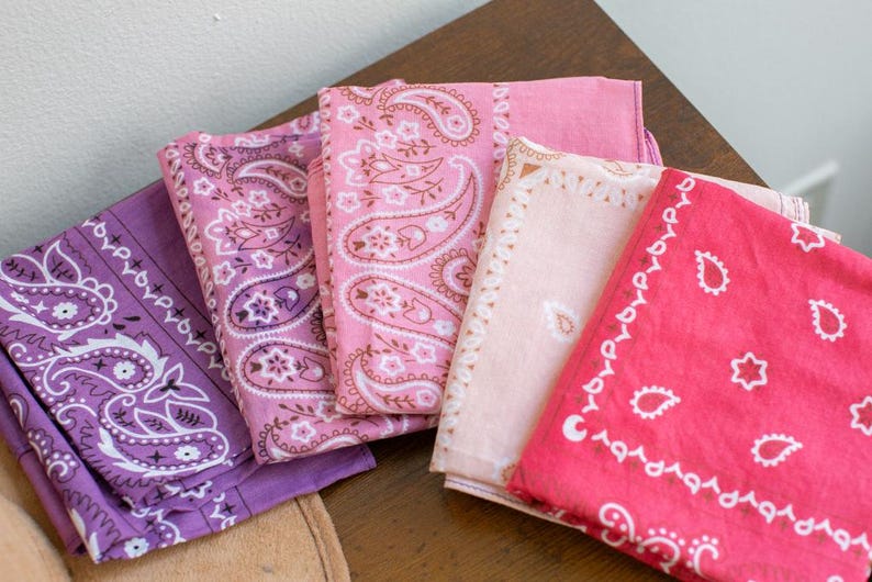 Blank Cotton Bandana | Western Paisley Bandana | Bulk Party Favor ...