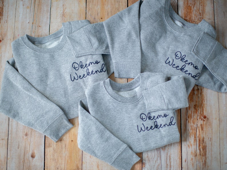 Big Brother Personalized Sweatshirt Big Sister Sweatshirt Embroidered Neckline New Sister Gift for New Brother Custom Sibling Sweatshirt image 2