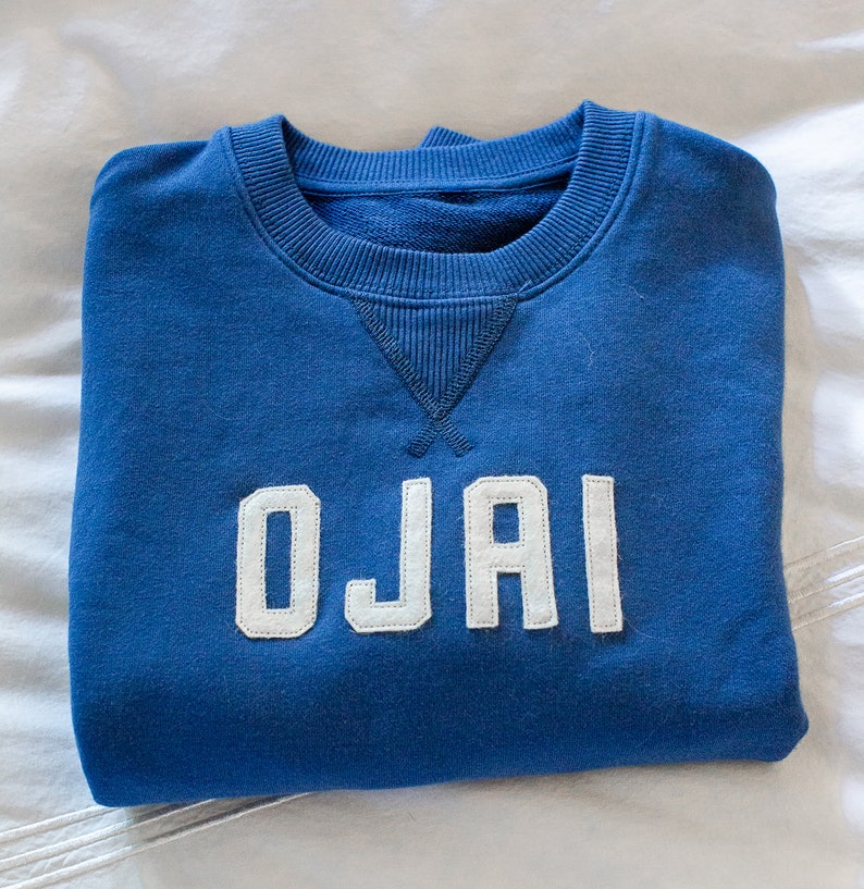 vintage sweatshirt kids toddler sweatshirt cool kids style Kids Ojai Sweatshirt; custom kids sweatshirt embroidered sweatshirt