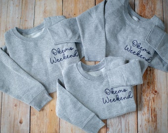 Matching Kid Sweatshirts Family Vacation Matching Embroidered Sweatshirt Sibling Matching Embroidered Toddler Sweatshirt Custom Kid Matching