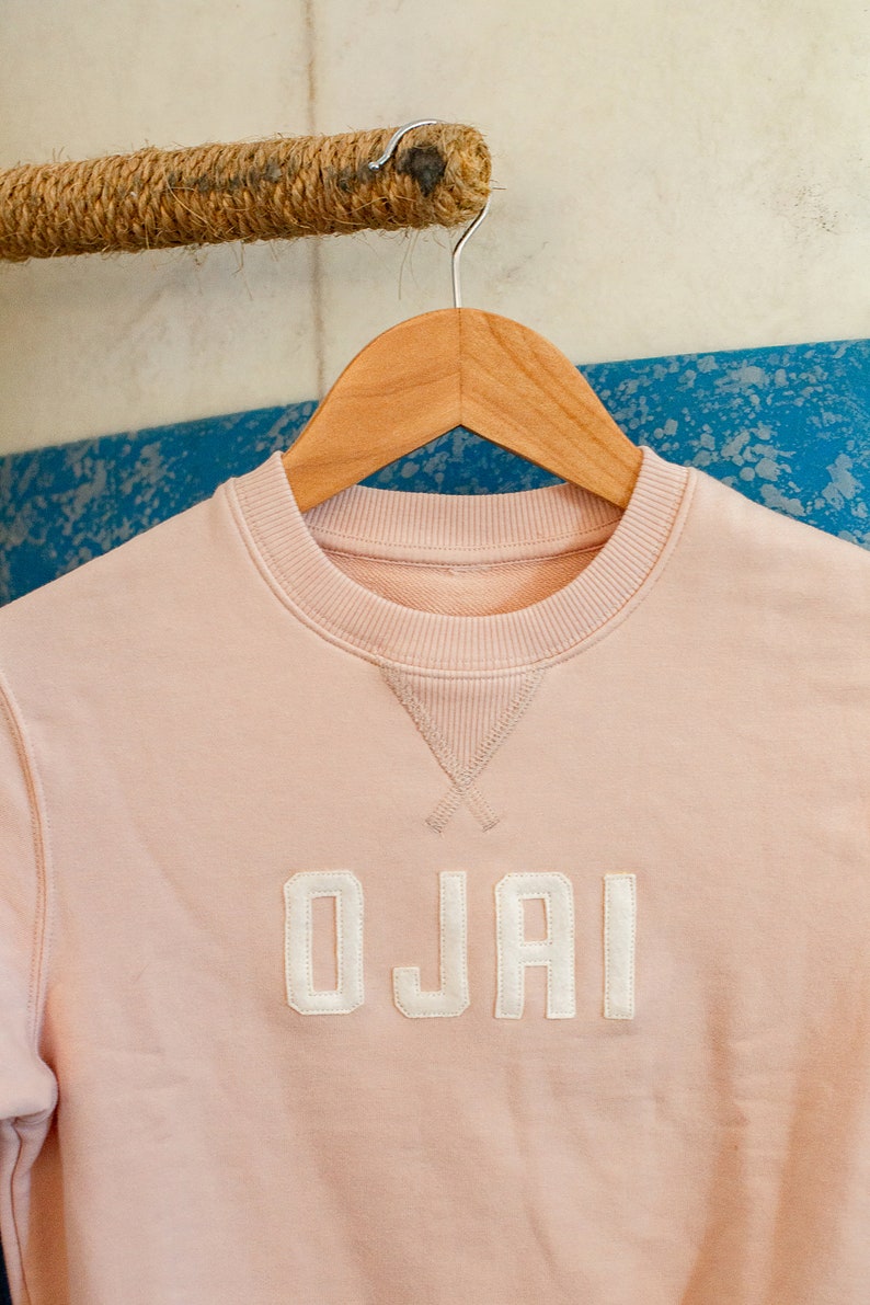 vintage sweatshirt kids toddler sweatshirt cool kids style Kids Ojai Sweatshirt; custom kids sweatshirt embroidered sweatshirt