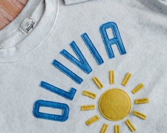 ADD-ON DESIGN Toddler Name Sweatshirt Sun