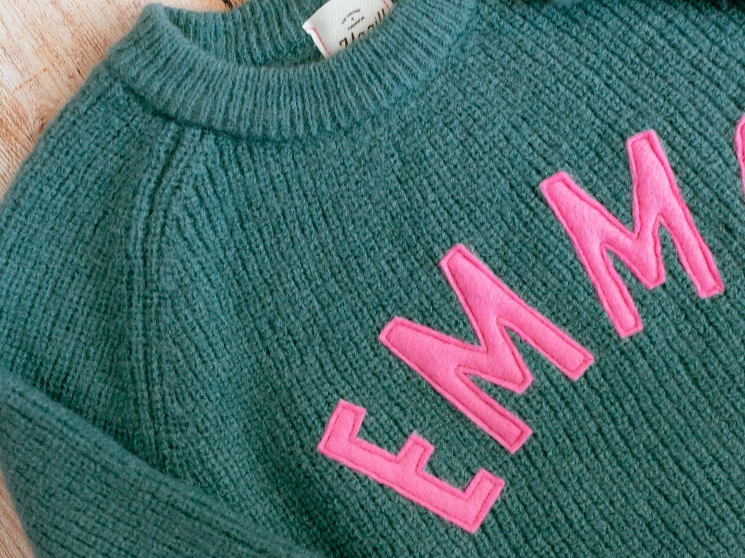 Baby Sweater With Name Baby Sweater Embroidered Baby Sweater Etsy