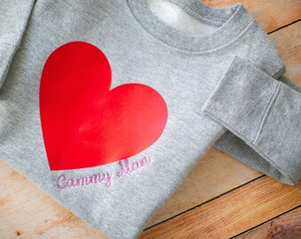 Heart Valentines Day Sweatshirt Toddler Embroidered Toddler Heart Sweatshirt Monogram Toddler Personalized Sweatshirt Kids Embroidered