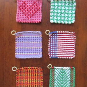 Large Handmade Potholders: Seasonal Pack (Set of 6), Holiday Trivets, Christmas, Fall, July Fourth, Valentine's Hot Pads