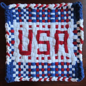 Modello per presina PRO Loom, design patriottico USA per il 4 luglio (download PDF)