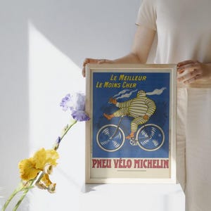 Pneu Vélo Michelin – Vintage Bibendum Cycling Poster (1920s)