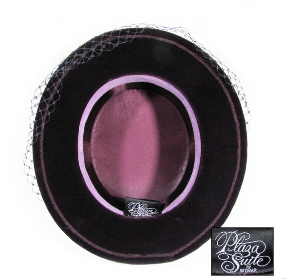 Vintage Velvet Plum Hat by Plaza Suites by Betmar Vintage Velvet Plum Hat by Plaza Suites by Betmar main image 2