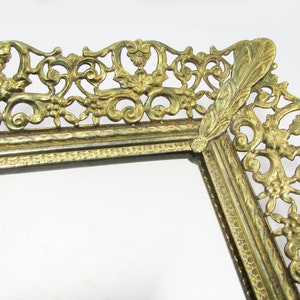 Filigree vanity tray jewelry tray Vintage Brass Filigree Edge Vanity Tray 15x10 Bedroom, Bathroom, Entryway Tray image 4