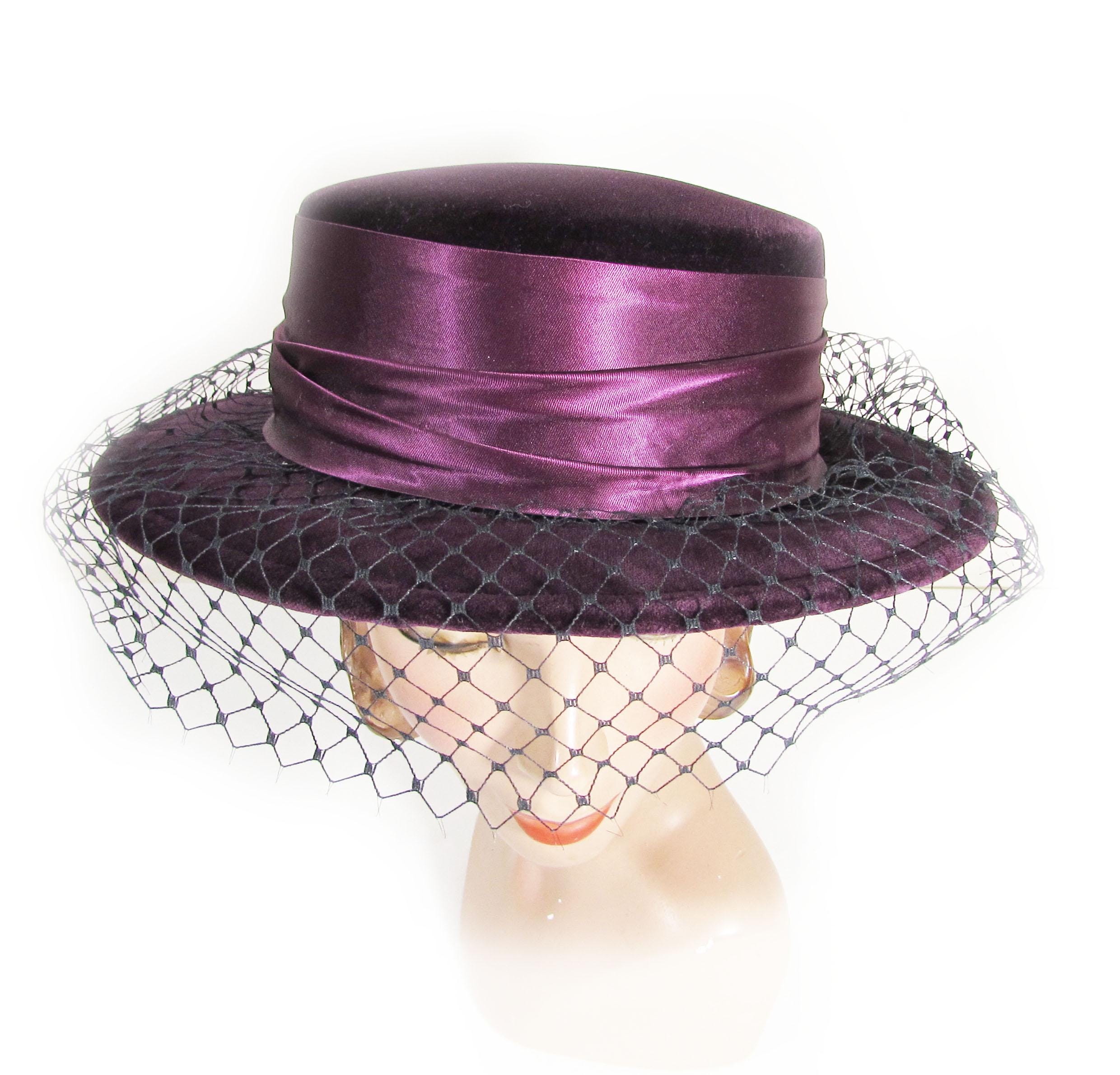 Betmar New York Wool Purple Hat With Bow Betmar 100% Wool Rust Hat Feather Woman main image 4