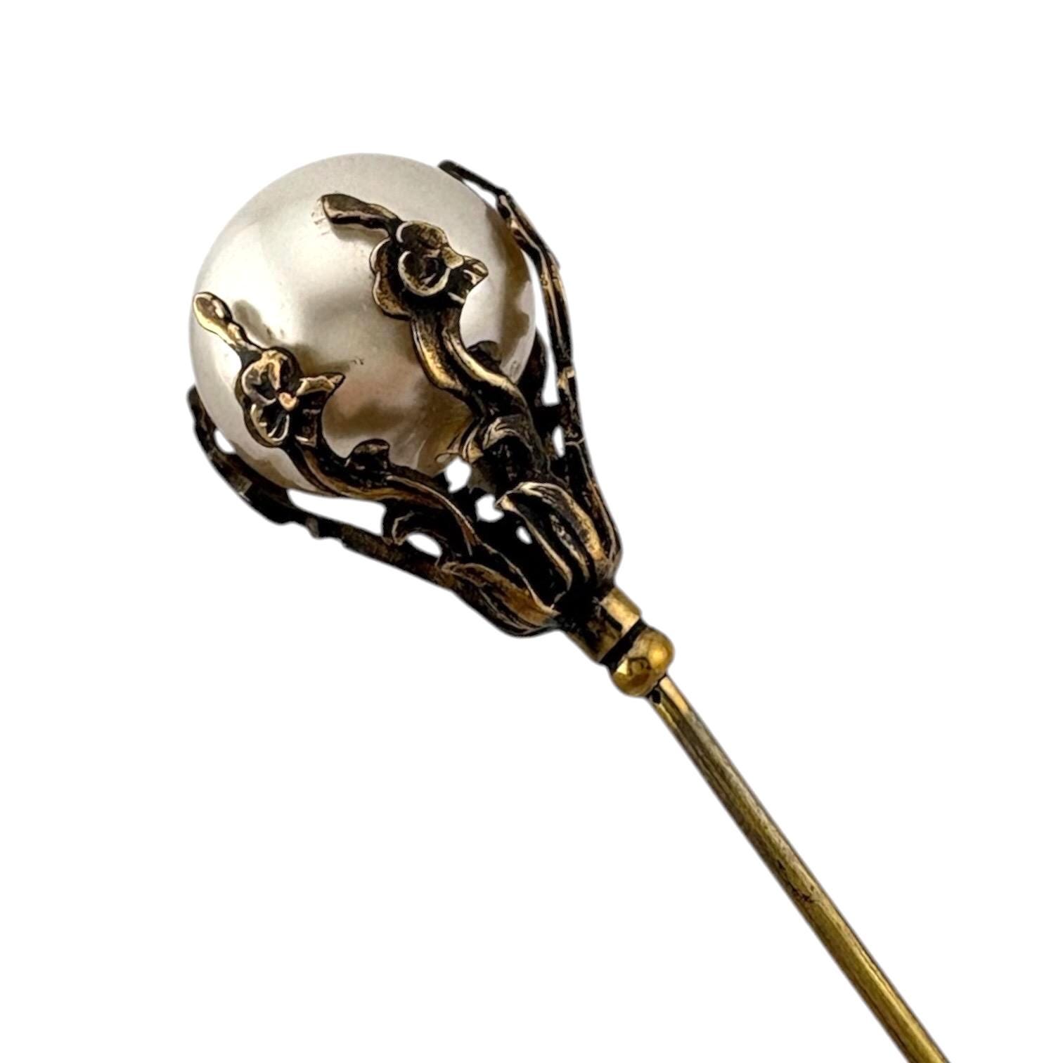 Antique Victorian Pearl Stick Pin - Etsy