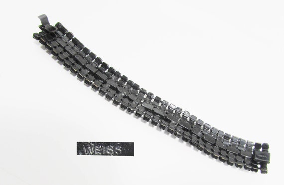 WEISS  bracelet, Weiss black ceramic "gems"  Brac… - image 7