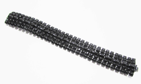 WEISS  bracelet, Weiss black ceramic "gems"  Brac… - image 3