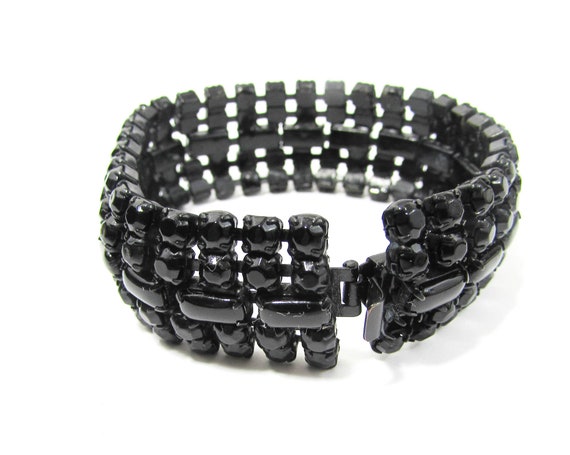 WEISS  bracelet, Weiss black ceramic "gems"  Brac… - image 6