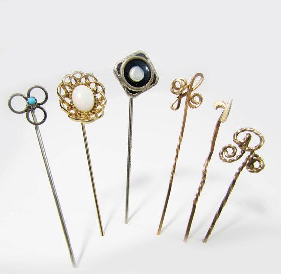 Lapel Pins Lot of 6 pins Vintage lapel stick pins Einglish lapel pins antique lapel pins Etsy