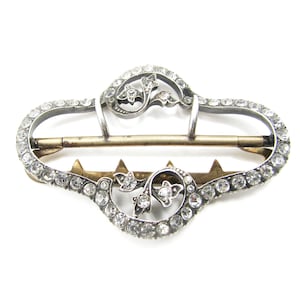 Antique English Sterling Floral buckle - Art Nouveau Buckle