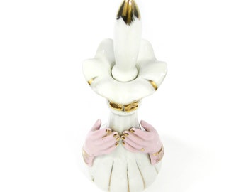 Vintage Tilso Porcelain Perfume Bottle - Hands Perfume bottle - Vintage Scent Bottle