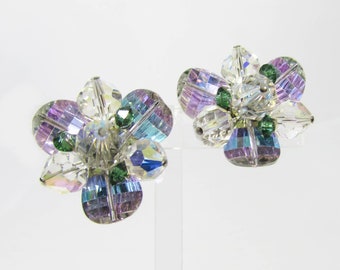 Vendome AB Crystal earrings - Vintage Vendome - Vendome  Screw Back Earrings