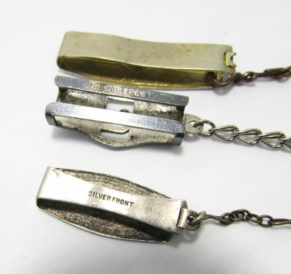 Antique Watch Chains Lot with engine turned end p… - image 8