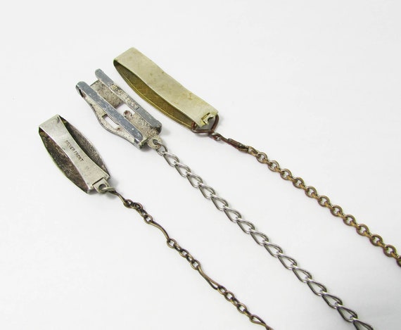 Antique Watch Chains Lot with engine turned end p… - image 7