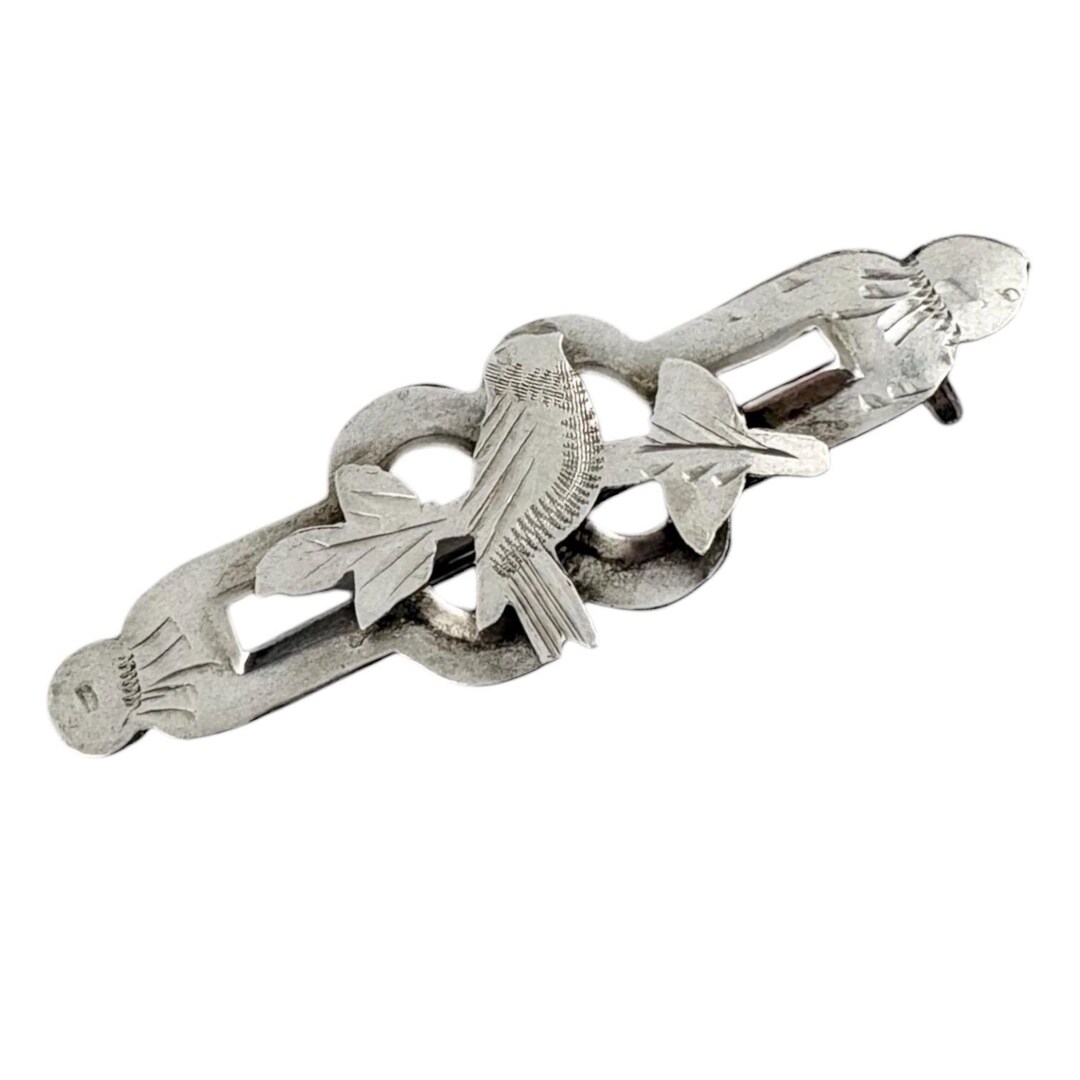 Vintage Wwll Sterling Silver Sweetheart Brooch Bird Bar Pin UK 1.5 ...